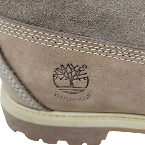 Timberland Women's size 8 Brown Leather Fleece Lace Up Waterproof Boots - Picture 7 of 8